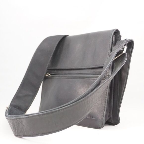 FOSSIL Black Genuine Leather Crossbody Bag - Picture 5 of 12